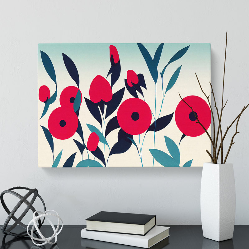 Evocative Flower Market Abstract - Wrapped Canvas, 35cm H x 50cm W x 3cm D