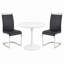 Ensemble de salle à manger 3 pièces avec chaises en porte-à-faux en similicuir-130462801-130462804-130462808