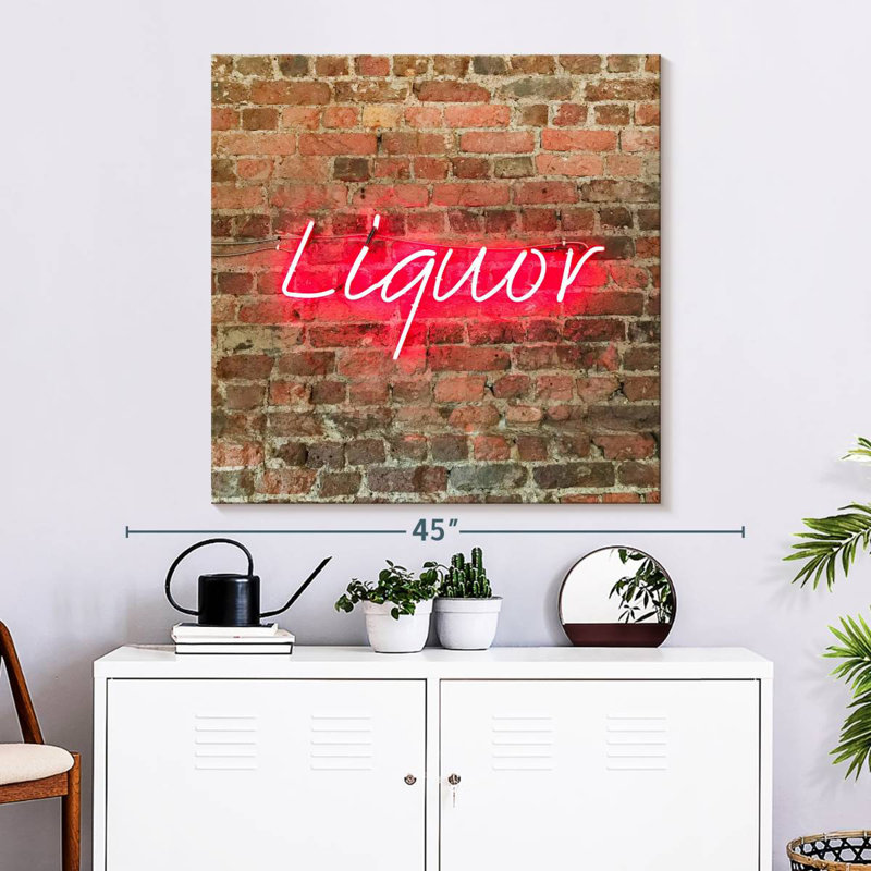 Enseigne néon Tergel Liquor, H 33 po x l 33 po