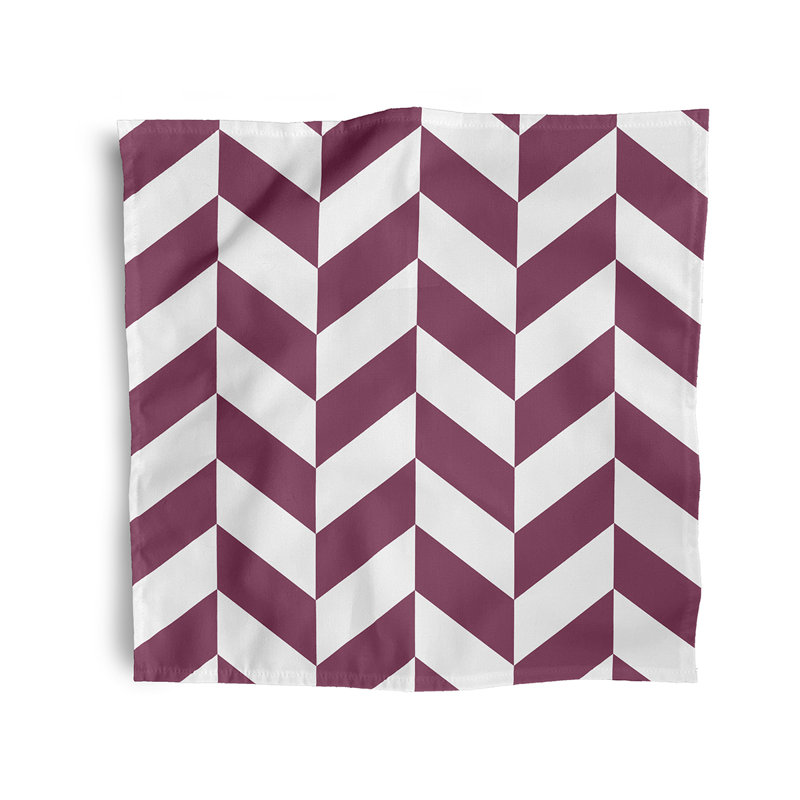 Lakyia Polyester Chevron Square Napkin, Purple