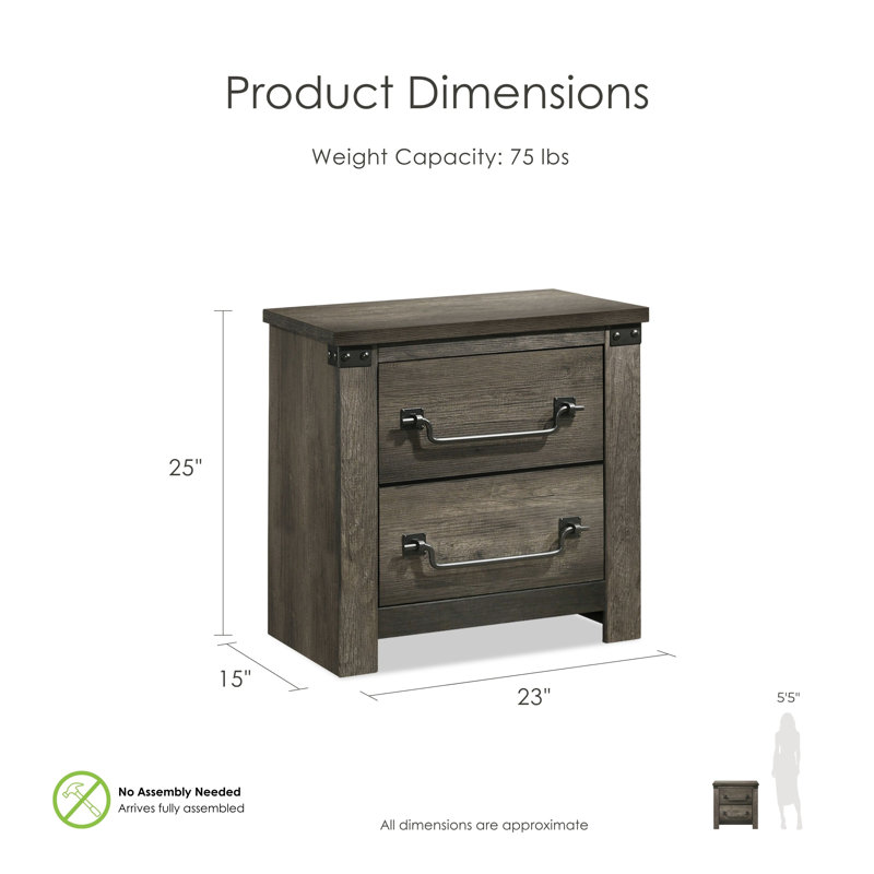 Brien 2-Drawer Nightstand