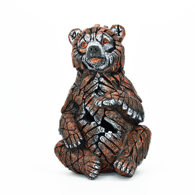 Adam & Friends Home Decor Resin Wilderness Statue Sculpture | 1-Piece | Sitting Bear Cub