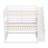 Full Size Triple Bunk Bed with Storage Staircase,Separate Design,White-1089464406