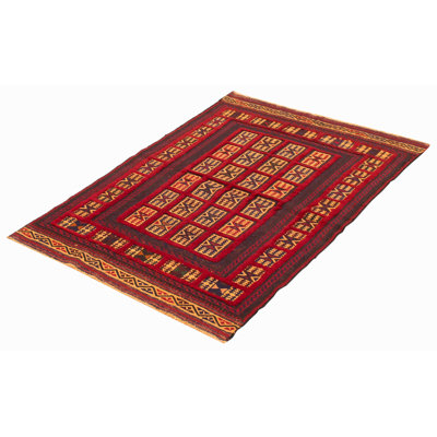 Tapis bleu foncé Tajik 3 pi 11 po x 5 pi 9 po