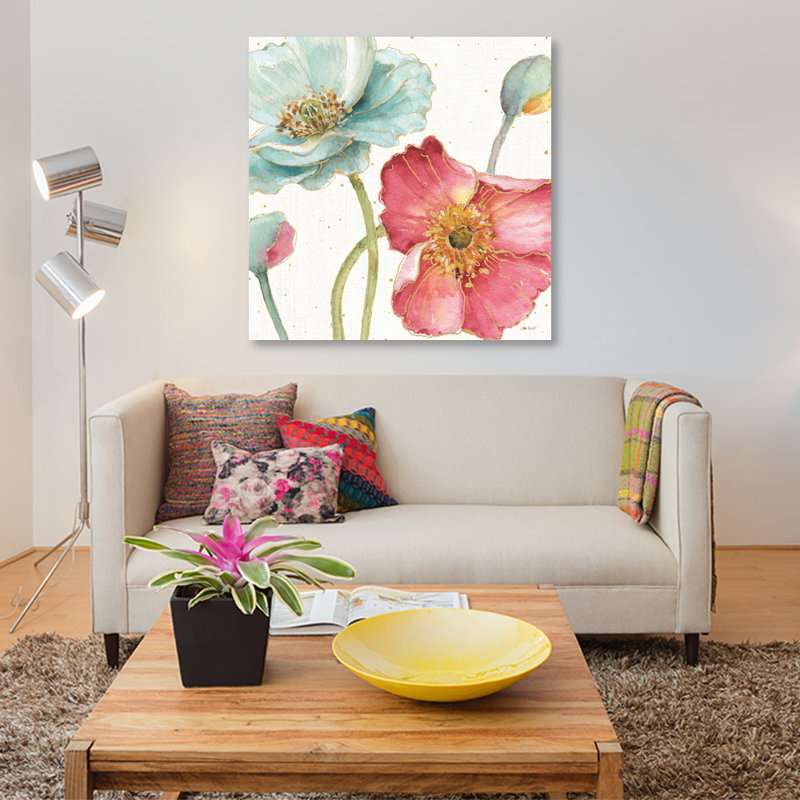 « spring molles ii »-impression sur toile tendue faite à la main, H 26 po x l 26 po x P 1,5 po