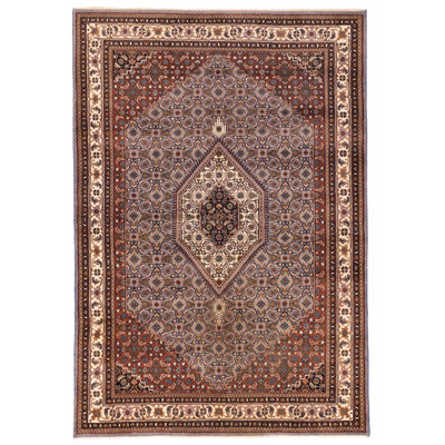 Tapis gris Bijar 6 pi 5 po x 9 pi 2 po