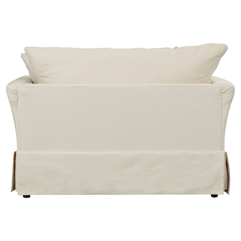 Chaise et demi rembourrée Shelby, Tissu Drusky Linen Sustain®