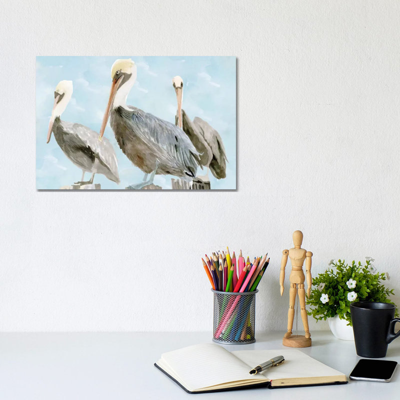 Soft Brown Pelican III by Stellar Design Studio - Wrapped Canvas Painting, 20.32cm H x 30.48cm W x 1.9cm D