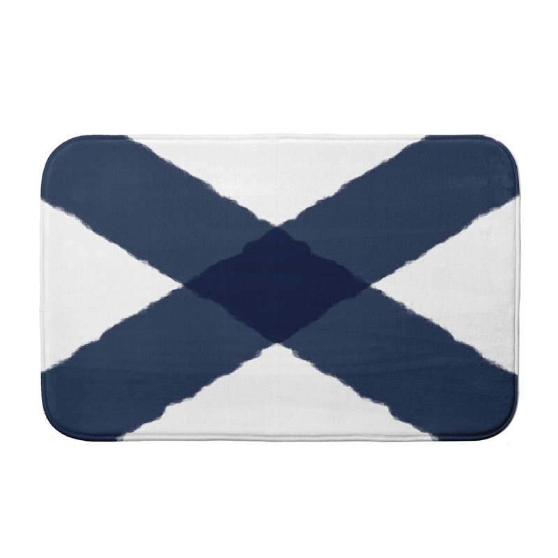 Tapis de bain Scarlett, l 24 po x L 17 po, Bleu marine