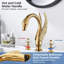 Robinet de lavabo de salle de bain surdimensionné à fixation sur le comptoir Golden Swan