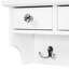 Meuble-lavabo flottant, miroir mural blanc 31,7 po, rangement mural, tiroirs, pochettes, crochets, petites surfaces, blanc, Hd Space Saving Home Decor