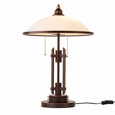 Table Lamp with Frosted Glass Shade
