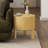 Round Fluted Side Table with Storage