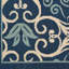 Tapis bleu marine traditionnel Janyce-989493357