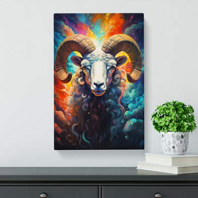 Ram Sheep Futurism - Wrapped Canvas