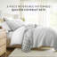 Ensemble de courtepointe légère - couvre-lit matelassé toutes saisons - aquarelle écossais gris-105628351