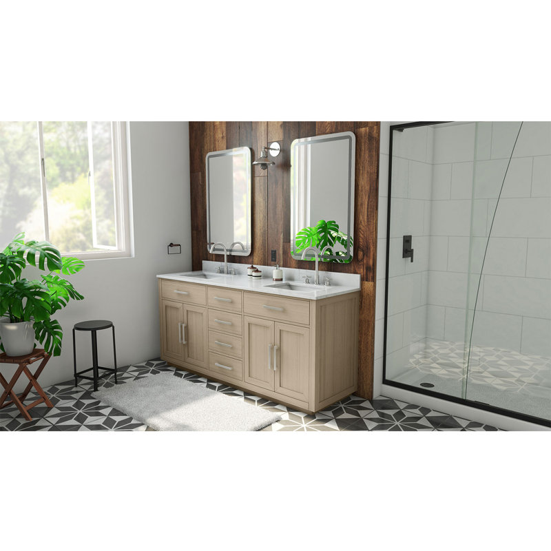 Ensemble de meuble-lavabo double 72 po Dexterity, Sauge pâle