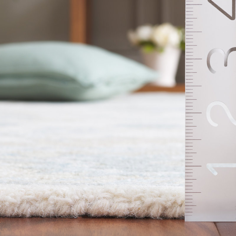 Tapis oriental en laine touffeté à la main Ebony, Rectangle 8 po x 10 po
