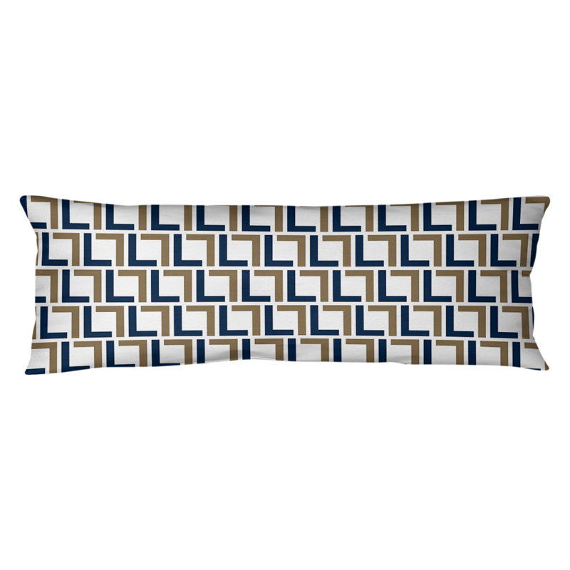 Polyester Medium Pillow, White/Millennium Blue/New Century Gold, Polyester
