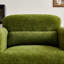Tissu de velours moderne de 34 po simple, avec coussin de soutien, pour appartement, bureau, salon, structure, siège à assise mi-moelleuse, support lombaire, rembourrage en mousse de bois massif-135420811