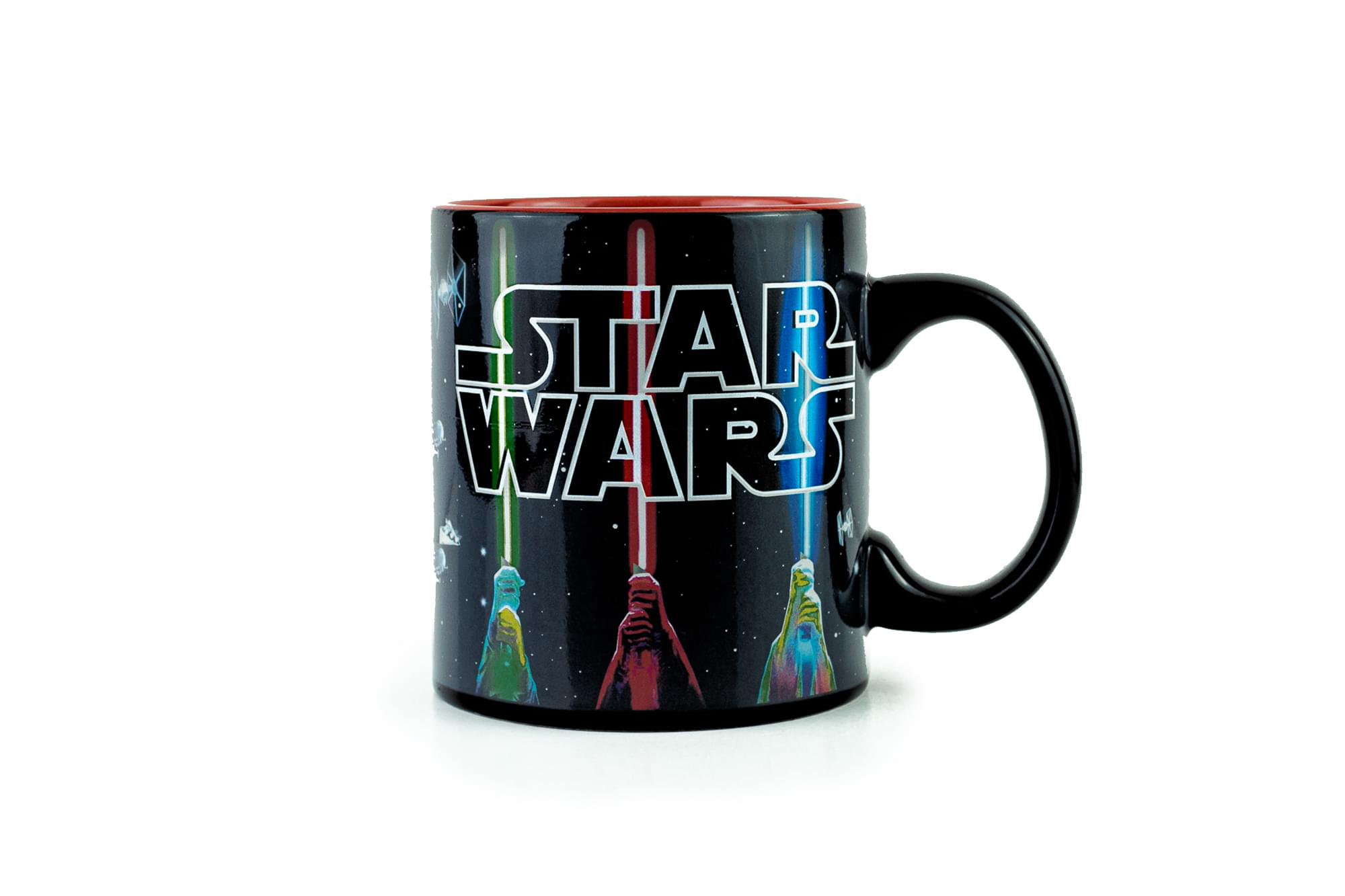 Silver Buffalo Star Wars Lightsaber Logo Heat Reveal Ceramic Coffee Mug,  20-Ounces