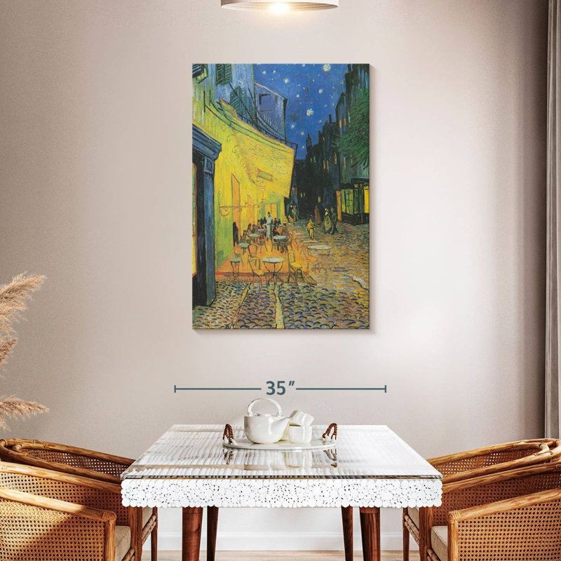 Sireci Cafe Terrace At Night, 45" H x 30" W