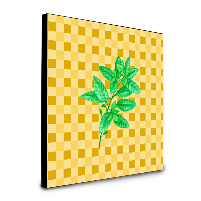Panneau mural d’art basil on basketweave Rawlin