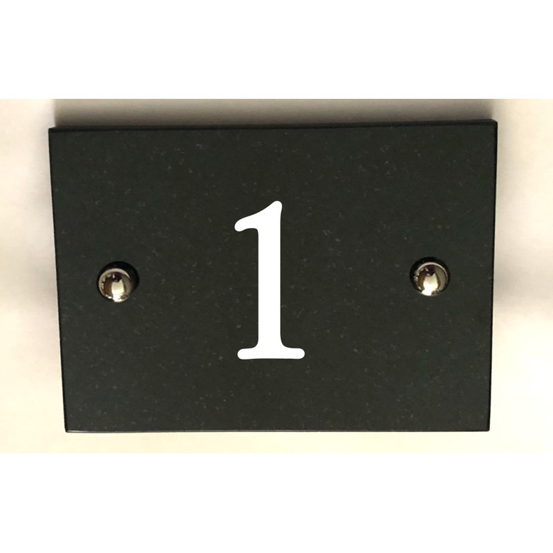 Brumby 10cm H Reflective Stone House Number, 1