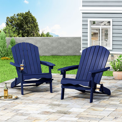 Mccombs Acacia Foldable Outdoor Adirondack Chair