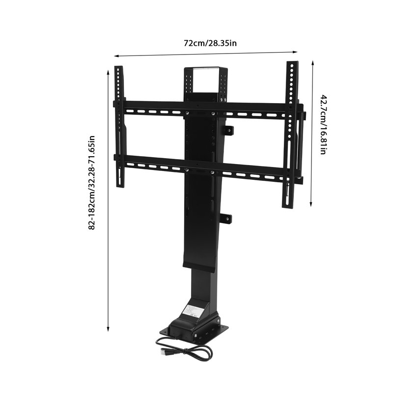 YXSUN Black Removable Floor Stand Mount Holds up to 176.37 lbs for 32''-70'' TV