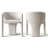 Chenille Upholstered Curved Back Dining Armchair