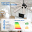 Ventilateur de plafond 60 po à double face noir et gris Mlian-1163720224-1163720227