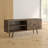 Liberty 63" Mid-Century Modern 3-Shelf TV Stand for TVs up to 60" in Rustic Brown-729397273