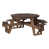 Chocolate Brown Top/Antique Mahogany Base