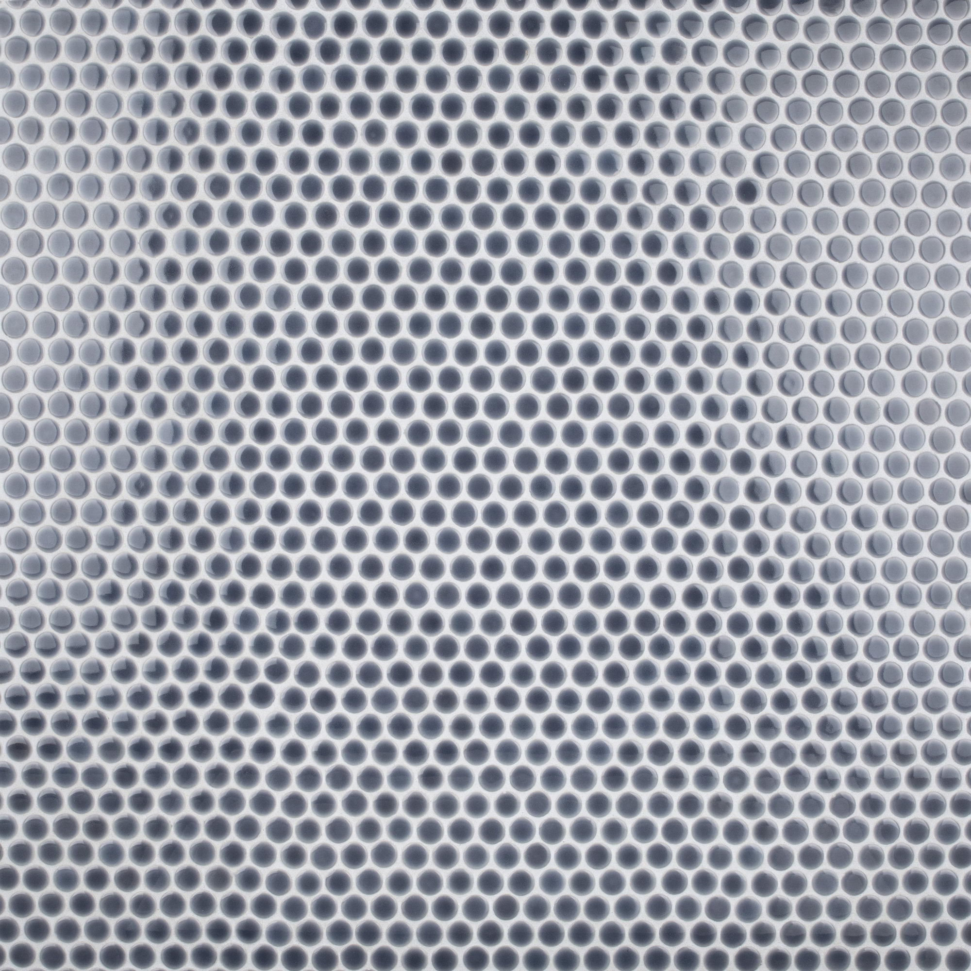 Hudson Penny Round 11-7/8 " x 12-5/8 " Porcelain Mosaic Floor & Wall Tile, Imperial Gray