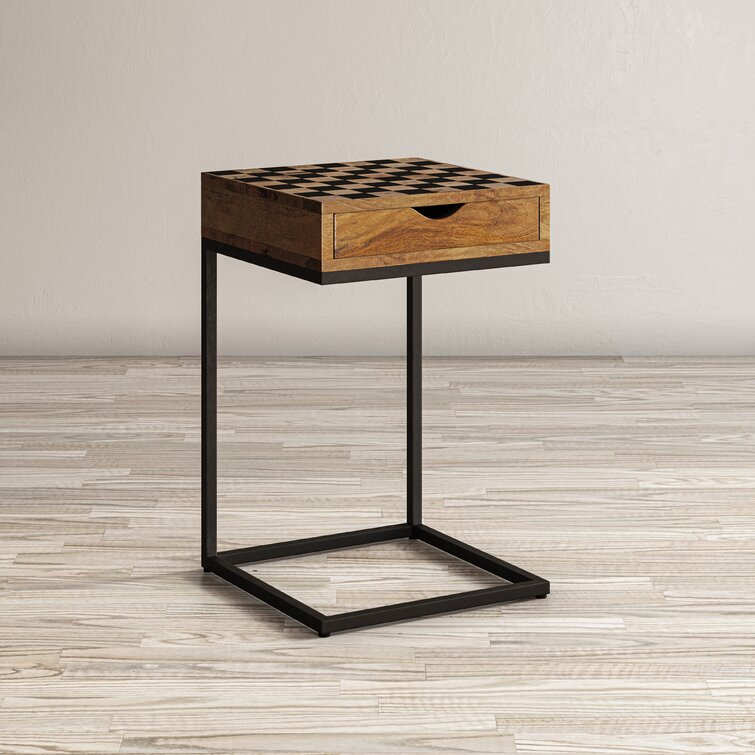 Bulloch Checkerboard End Table with Storage