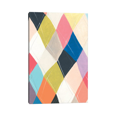 Steelpix Metal Canvas - Harlequin Hopscotch I by June Erica Vess