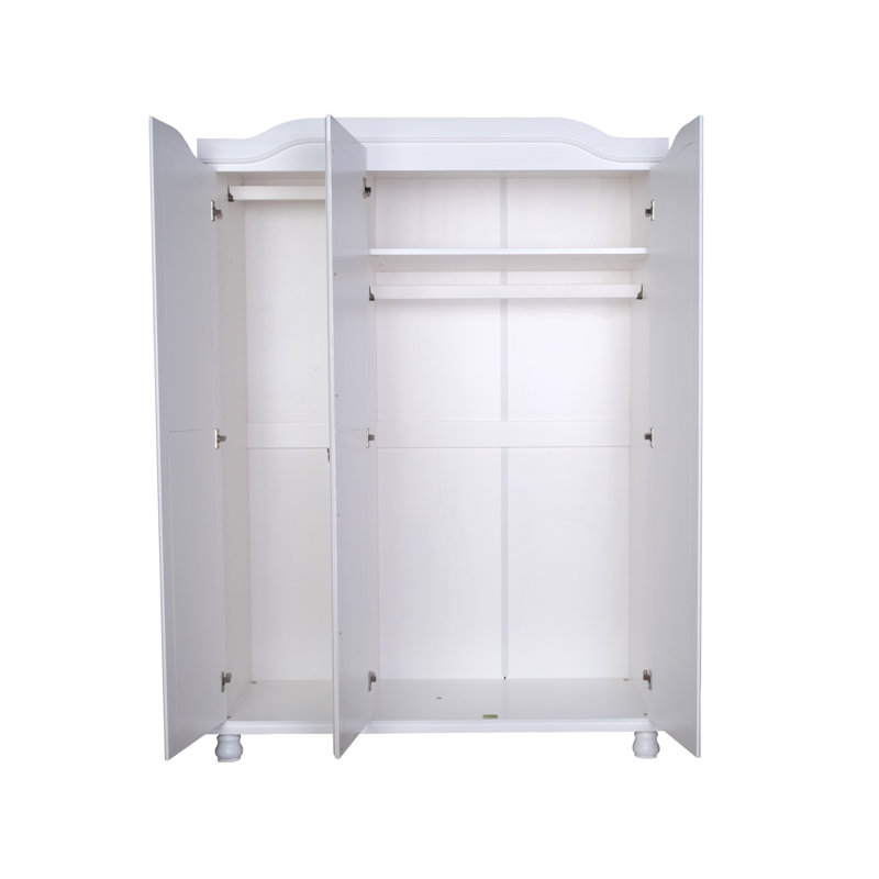 Armoire-penderie 3 portes Anass Kyle, Blanc