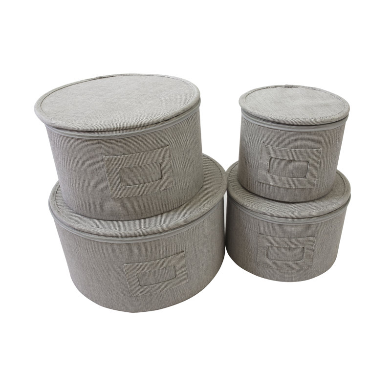 Ensemble de 4 boîtes de rangement rondes