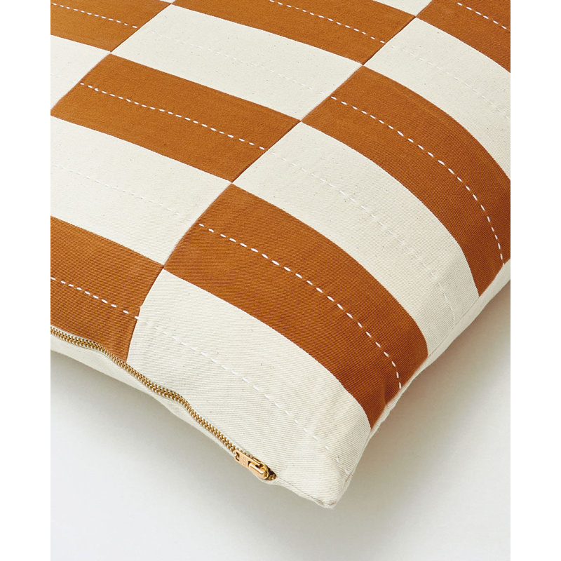 Medium Rainbow Throw Pillow, Brown/White Geometric, 22"H x 22"W