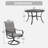 Leonard 4 - Person Stainless Steel Patio Dining Set Umbrella Hole Included Round Table