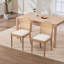 Ensemble de 2 chaises d'appoint en rotin, avec dossiers et pieds en bois-335358257-335358262
