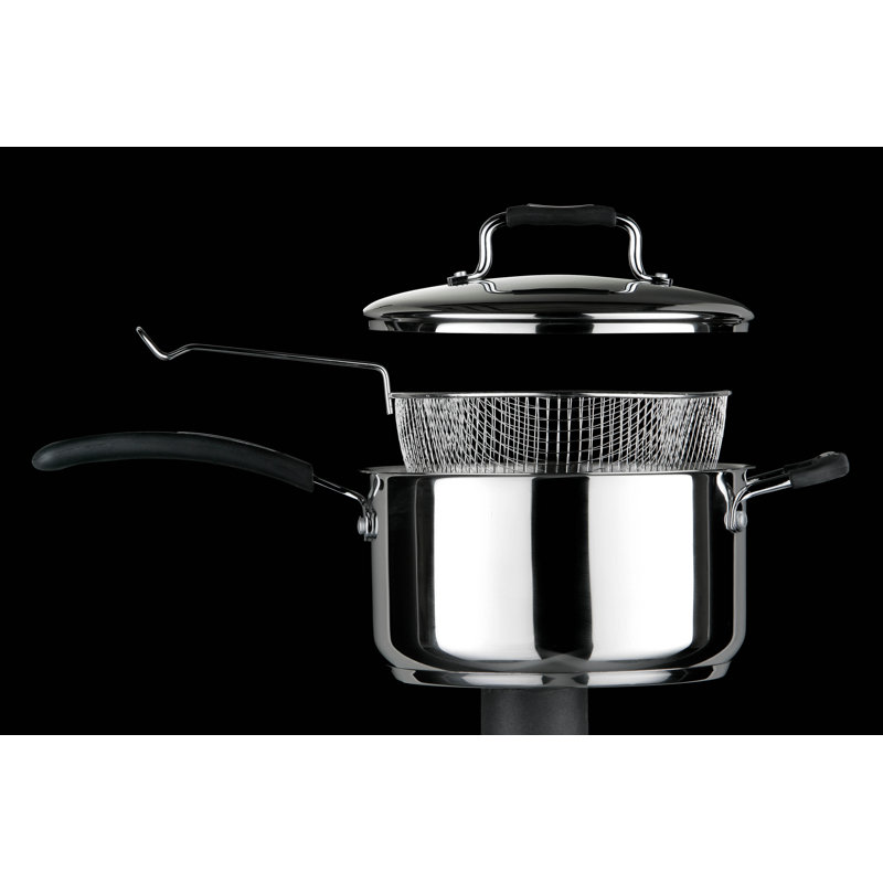 Lazaro 21cm Non-Stick Chip Pan with Lid