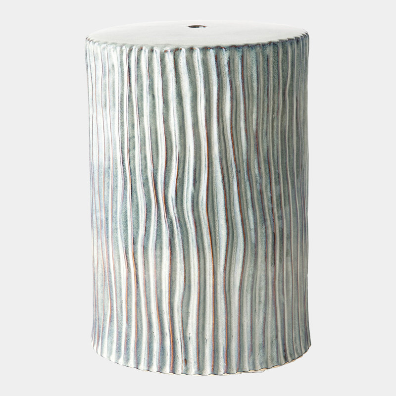 Texture Wave Stool Shiny Gray