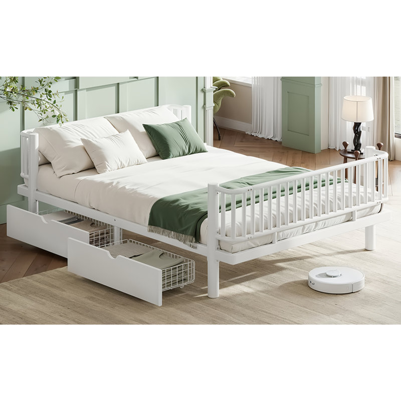 Lit plateforme avec tiroirs de rangement, Grand lit