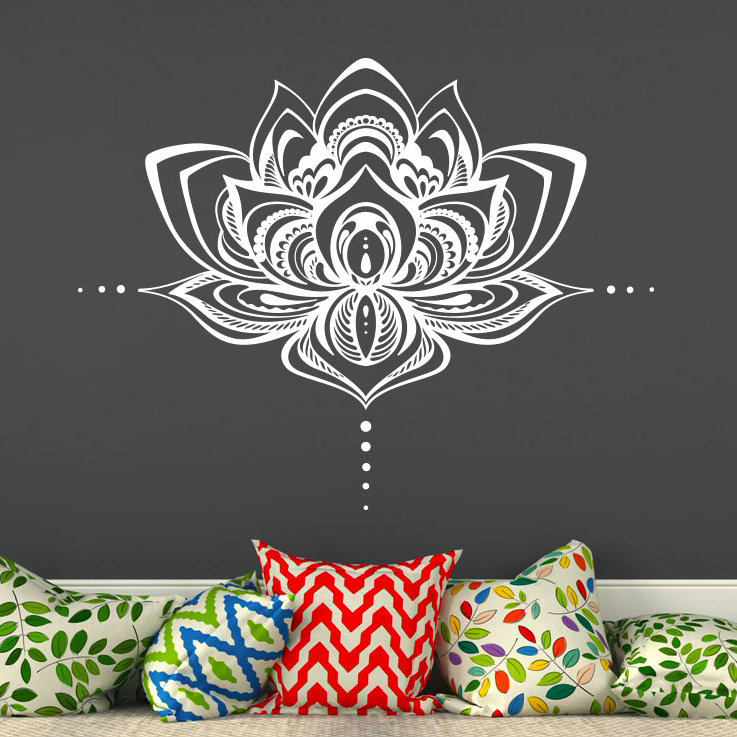 Plants & Flowers Non-Wall Damaging Wall Decal, White
