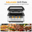 Barbecue d'intérieur sans fumée 1300W