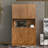 Tall Wardrobe & Kitchen Cabinet, With 6-Doors, 1-Open Shelves And 1-Drawer For Bedroom-1795034117