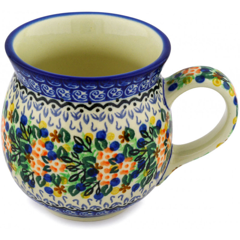 Tasse à bulles en grès poli 16 oz - Couronne de printemps