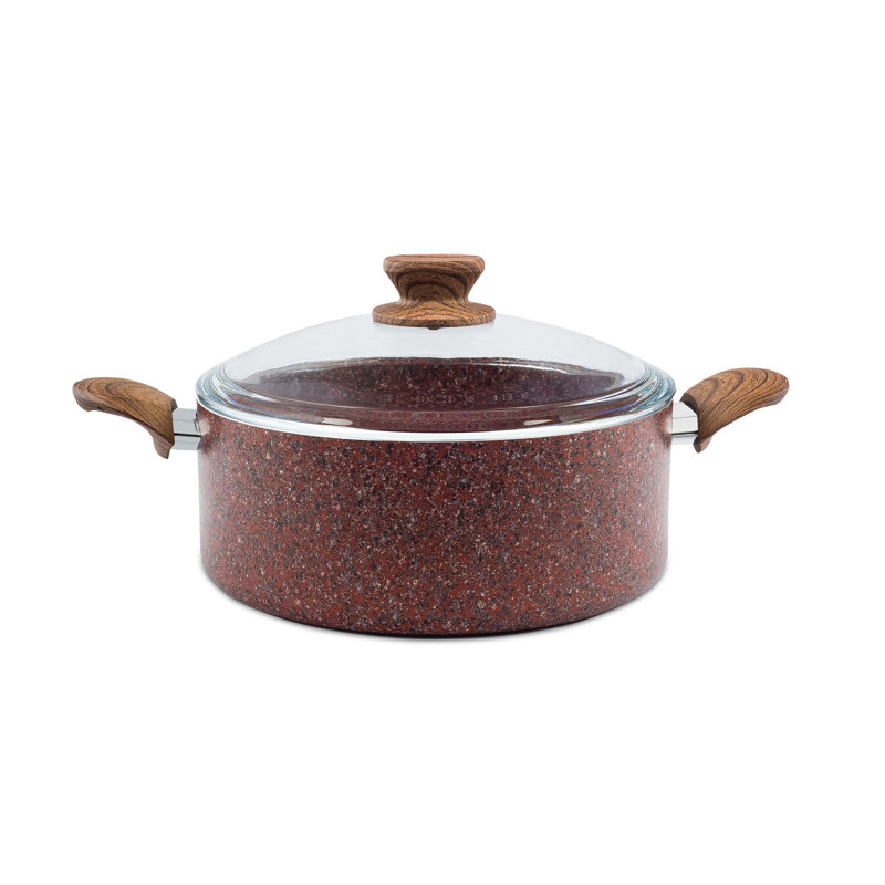 Belfry Kitchen Karla 2L 100% PEEK COATING Standard Pot, 28 cm, Red